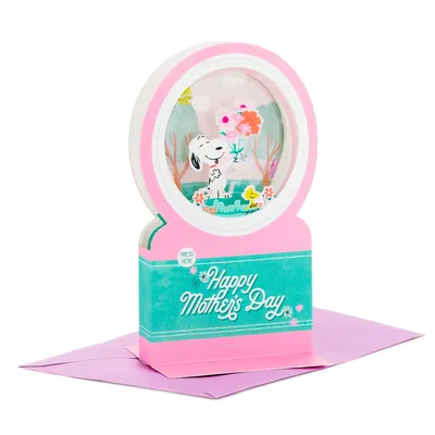 Peanuts® Snoopy Snow Globe 3D Pop-Up Mother's Day Card With Motion for only USD 12.99 | Hallmark