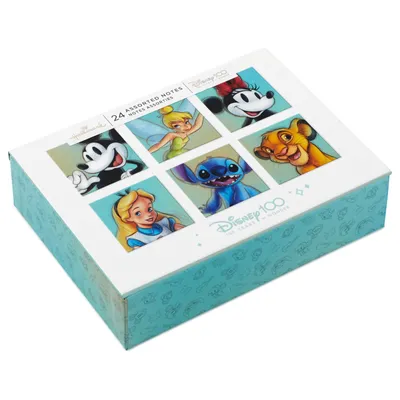 Disney 100th Anniversary Boxed Blank Note Cards Assortment, Pack of 24 for only USD 15.99 | Hallmark