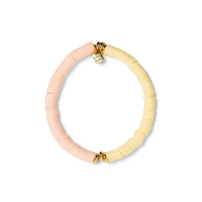 Pura Vida Darling Yellow and Peach Stretch Bracelet for only USD 18.00 | Hallmark