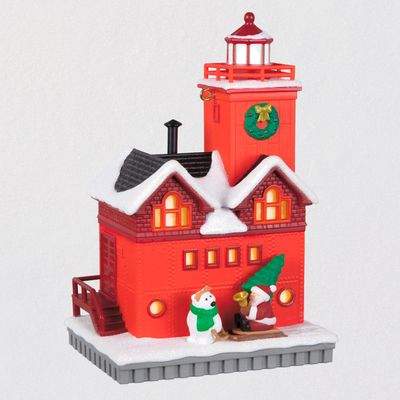 Holiday Lighthouse 2022 Ornament With Light