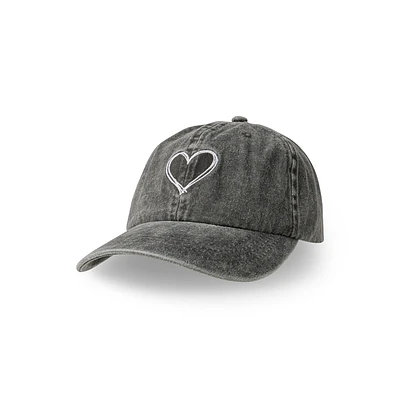 Pacific Brim Heart Icon Black Denim Baseball Cap for only USD 16.99 | Hallmark