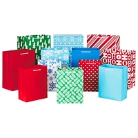 Assorted Sizes and Designs 12-Pack Christmas Gift Bags for only USD 22.99 | Hallmark