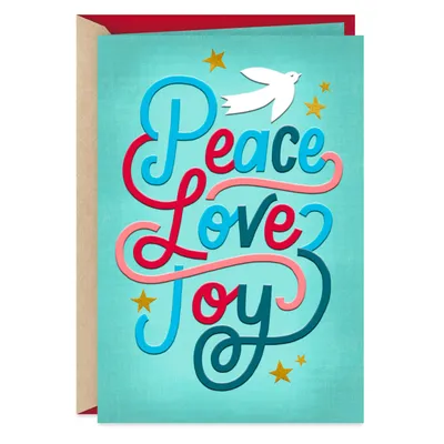 Peace, Love, Joy Christmas Card for only USD 3.99 | Hallmark