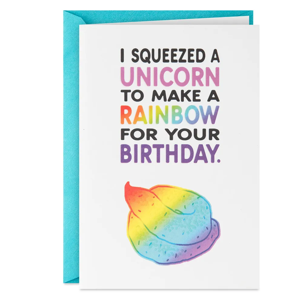 Rainbow Unicorn Poop Funny Birthday Card for only USD 3.99 | Hallmark