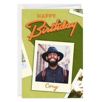 Retro Lettering Folded Birthday Photo Card for only USD 4.99 | Hallmark