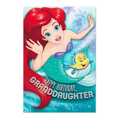 Disney The Little Mermaid One Amazing Princess Birthday Card With Crown for Granddaughter for only USD 4.99 | Hallmark