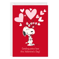 Peanuts® Snoopy Extra Love Folded Valentine's Day Photo Card for only USD 4.99 | Hallmark