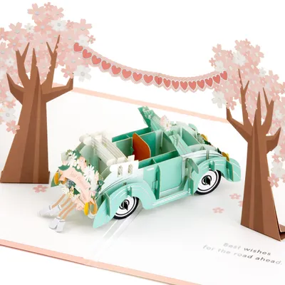 Best Wishes for the Road Ahead 3D Pop-Up Wedding Card for only USD 12.99 | Hallmark