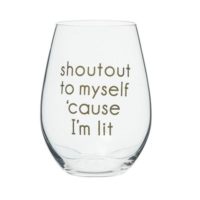 Shoutout to Myself Stemless Wine Glass, 18 oz.
