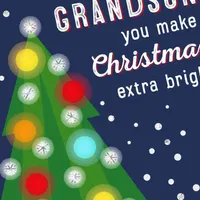 You Make the Holidays Extra Bright Christmas Card for Grandson for only USD 2.99 | Hallmark