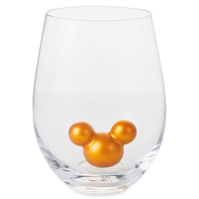 Disney Mickey Mouse Ears Silhouette Stemless Glass, 13 oz.