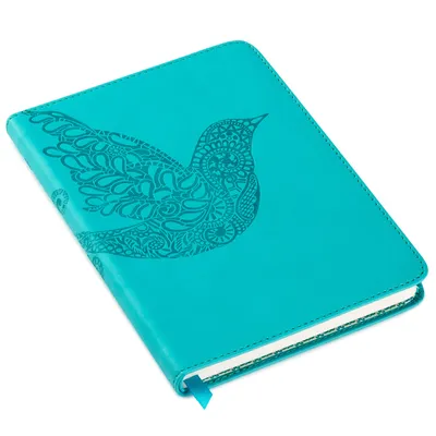 Embossed Bird Turquoise Faux Leather Notebook for only USD 5.97 | Hallmark