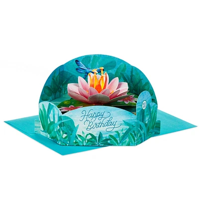 Lily Pad and Dragonfly Musical 3D Pop-Up Birthday Card With Light for only USD 9.99 | Hallmark