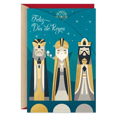 Joy, Hope, Peace Spanish-Language Three Kings Day Card With Magi Decorations for only USD 4.99 | Hallmark