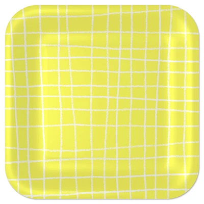 Yellow Grid Square Dinner Plates, Set of 8 for only USD 4.99 | Hallmark