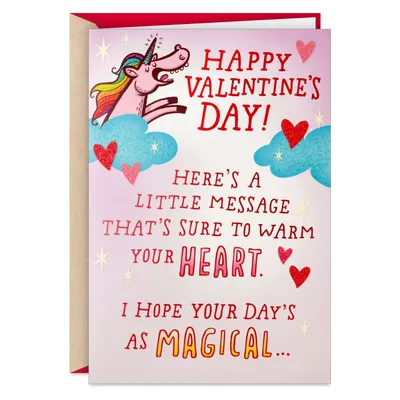 Unicorn Fart Funny Valentine's Day Card With Sound for only USD 6.99 | Hallmark