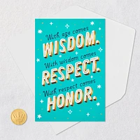 With Age Comes Wisdom Funny Birthday Card for only USD 4.49 | Hallmark