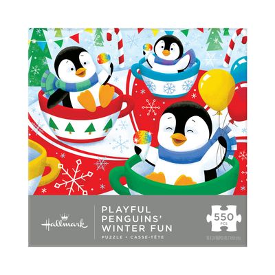 Hallmark Keepsake Playful Penguins' A Twirly Time Together 550-Piece Puzzle