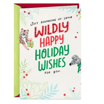 Wildly Happy Holiday Wishes Christmas Card for only USD 5.59 | Hallmark