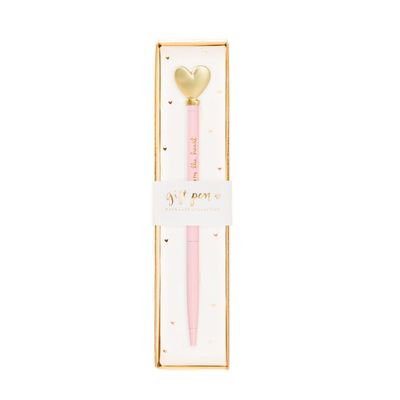 Dayna Lee Pink and Gold Heart Pen