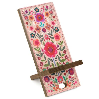 Natural Life Pink Floral Cell Phone Stand