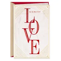 For the Man I Love Romantic Valentine's Day Card for Him for only USD 7.99 | Hallmark