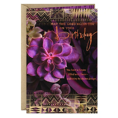 Succulents May the Lord Bless You Religious Birthday Card for only USD 2.99 | Hallmark