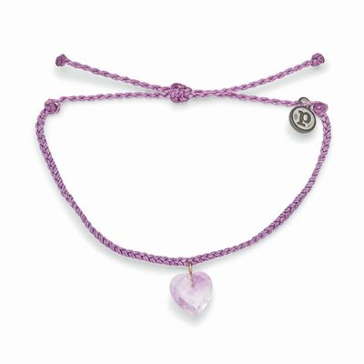 Pura Vida Stone Heart Locket - Rose Gold