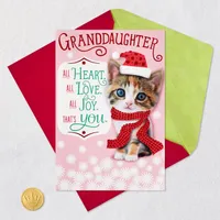 Love and Joy Cute Cat Christmas Card for Granddaughter for only USD 5.29 | Hallmark