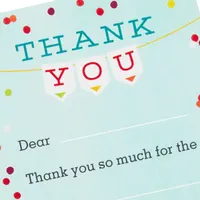 Colorful Confetti Fill-in-the-Blank Kids Thank-You Notes, Pack of 20 for only USD 9.99 | Hallmark