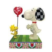 Jim Shore Peanuts Woodstock and Snoopy Heart Balloon Figurine, 5" for only USD 64.99 | Hallmark