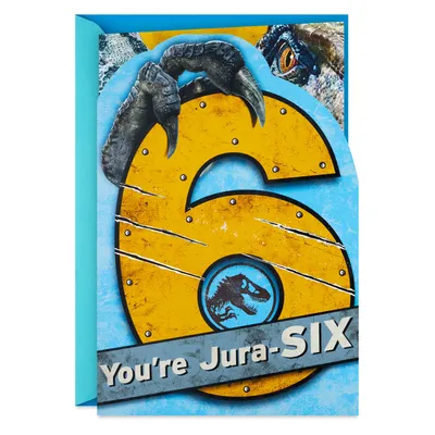 Jurassic World You're Jura-Six Musical 6th Birthday Card for only USD 6.59 | Hallmark