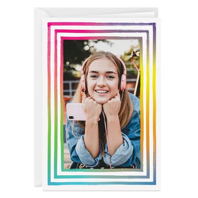 Personalized Rainbow Frame Photo Card for only USD 4.99 | Hallmark