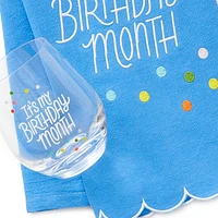 Birthday Month Tea Towel and Wine Glass Bundle for only USD 24.99 | Hallmark