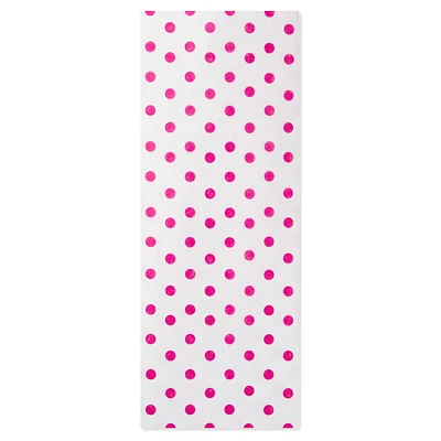 Hot Pink Polka Dots Tissue Paper, 4 sheets for only USD 1.99 | Hallmark