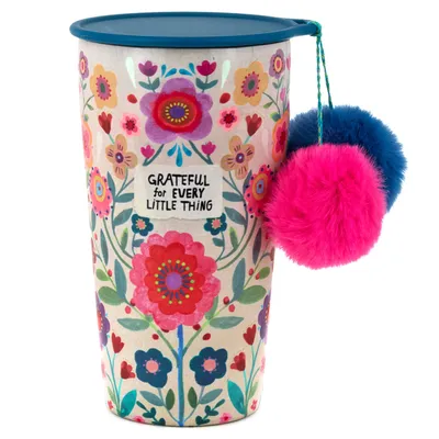 Natural Life Grateful Stainless Steel Pom-Pom Tumbler, 15 oz. for only USD 29.99 | Hallmark