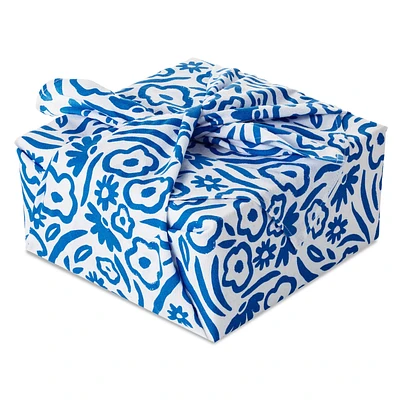 26" Blue Floral Fabric Gift Wrap for only USD 12.99 | Hallmark