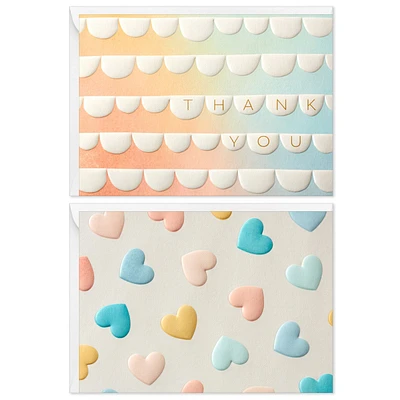 Pastel Hearts and Scallops Assorted Blank Thank You Notes, Pack of 50 for only USD 14.99 | Hallmark