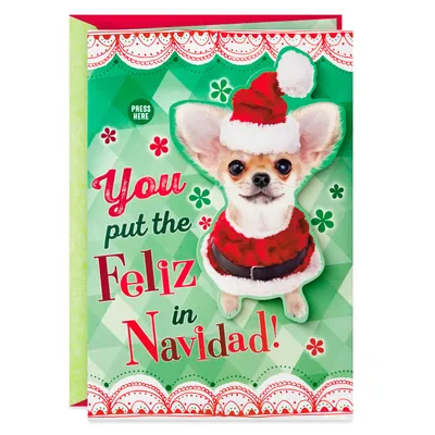 Feliz Navidad Bilingual Funny Musical Christmas Card With Motion for only USD 7.99 | Hallmark