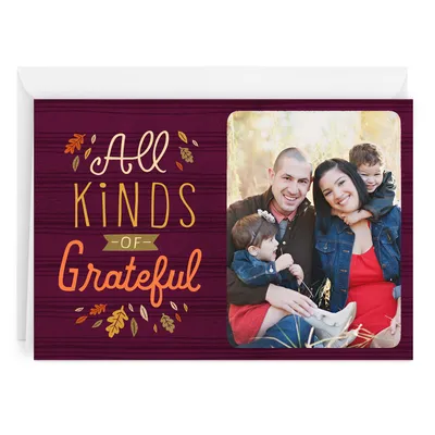Personalized All Kinds of Grateful Photo Card for only USD 4.99 | Hallmark