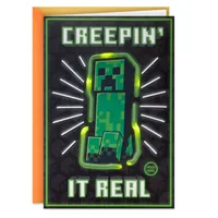 Minecraft Creepin' It Real Musical Birthday Card With Light for only USD 9.59 | Hallmark