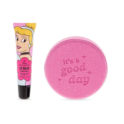 Mad Beauty Disney Princess Cinderella Bath Fizzer and Lip Balm Set for only USD 9.99 | Hallmark