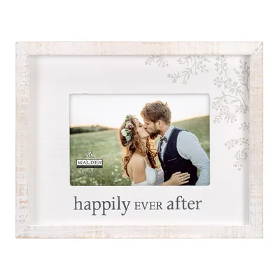 Malden Happily Ever After Rustic White Wood Picture Frame, 4x6 for only USD 19.99 | Hallmark