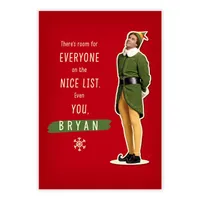 Elf Buddy the Elf™ Nice List Funny Folded Christmas Photo Card for only USD 4.99 | Hallmark