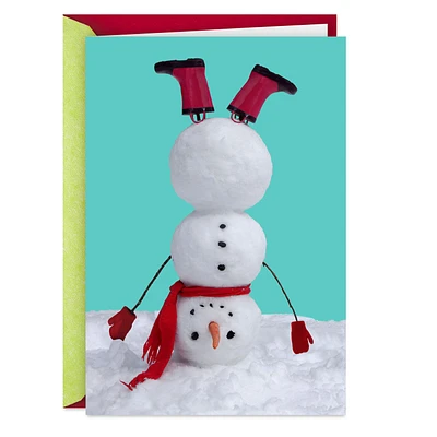 Celebrate 'til Your Carrot Falls Off Snowman Funny Holiday Card for only USD 3.99 | Hallmark