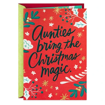 You Bring the Christmas Magic Christmas Card for Auntie for only USD 3.99 | Hallmark