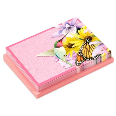 Marjolein Bastin Hummingbird and Butterfly Boxed Blank Notes, Pack of 20 for only USD 10.99 | Hallmark