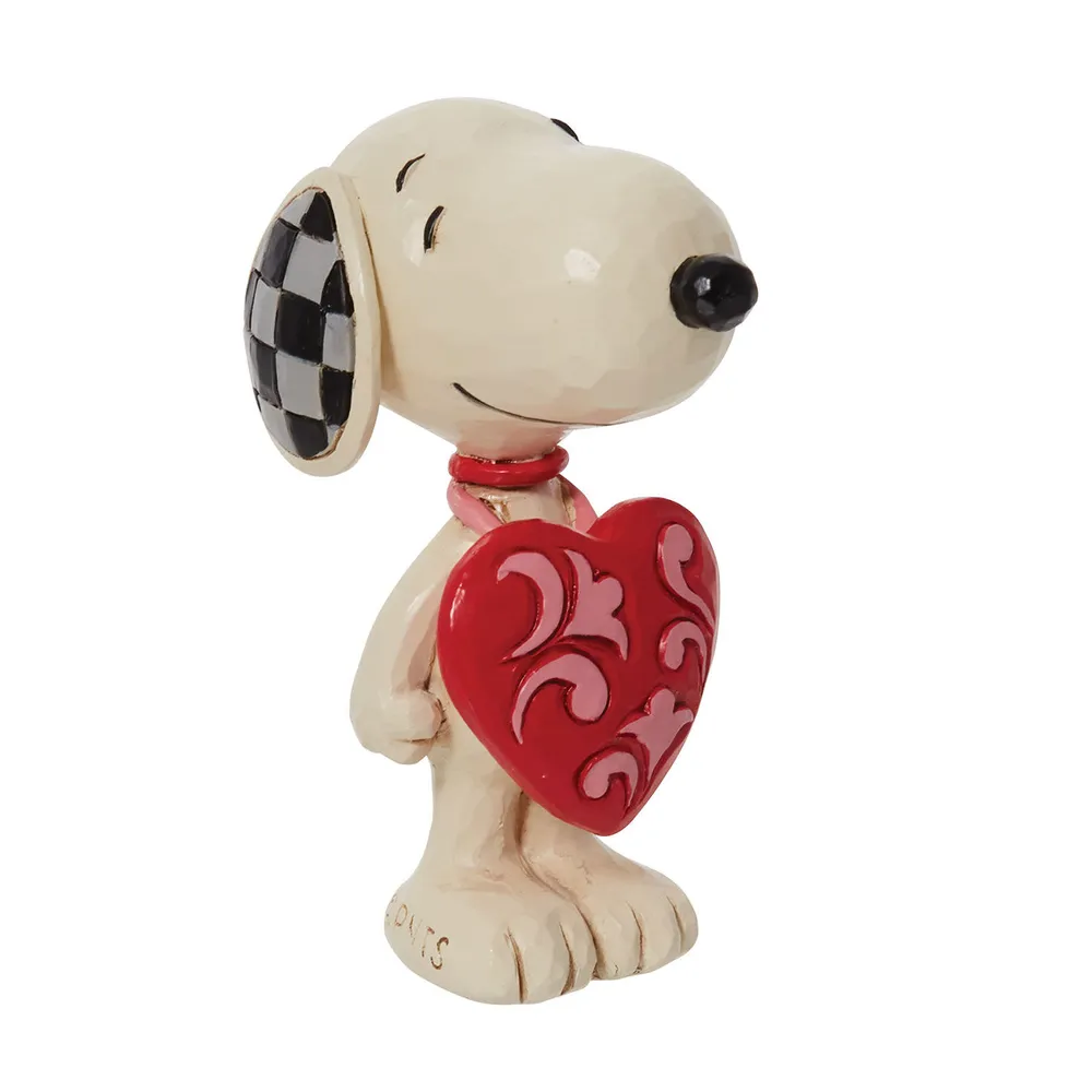 Jim Shore Peanuts Snoopy Wearing Heart Sign Mini Figurine, 3" for only USD 29.99 | Hallmark