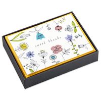Sweet Thanks Illustrated Flowers Blank Thank You Notes, Box of 10 for only USD 9.99 | Hallmark