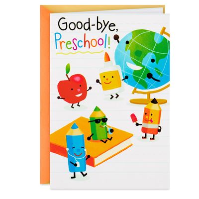 Classroom Characters Preschool Graduation Card for Kid